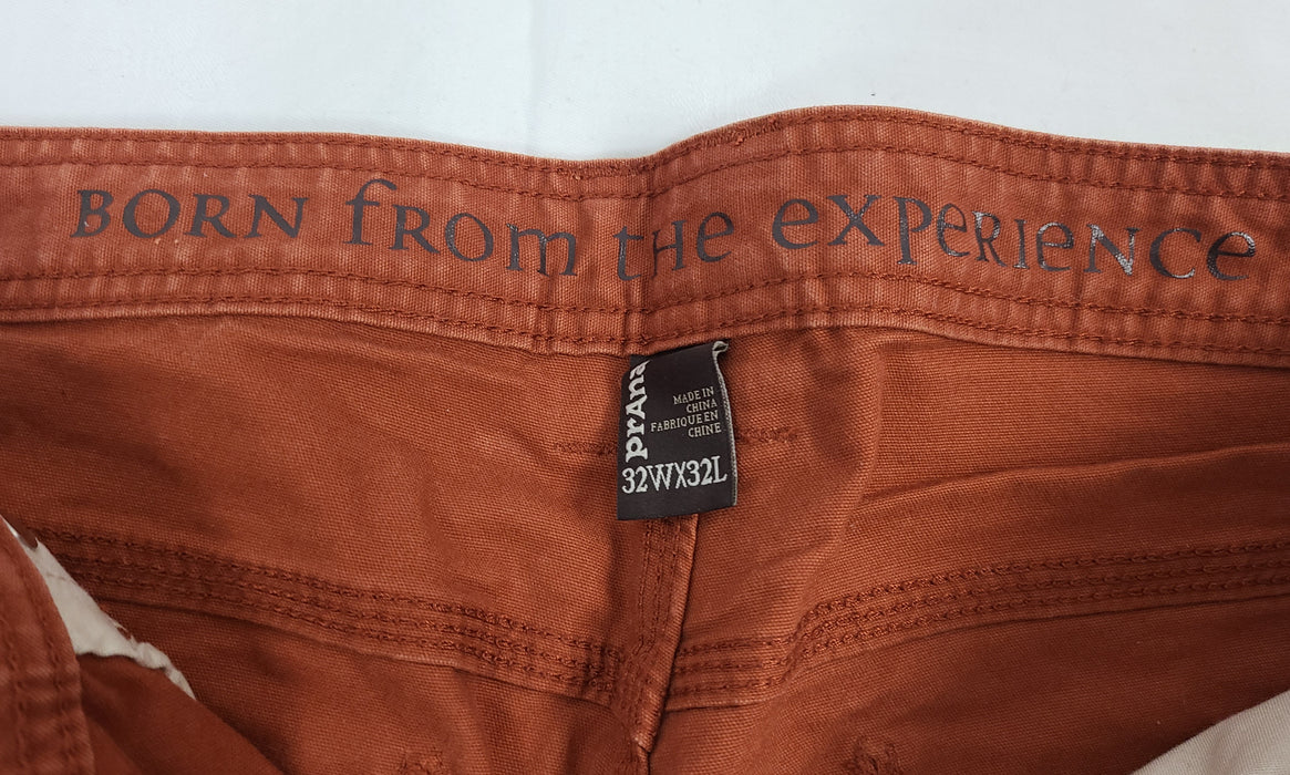 Prana orange jeans, size 32x32