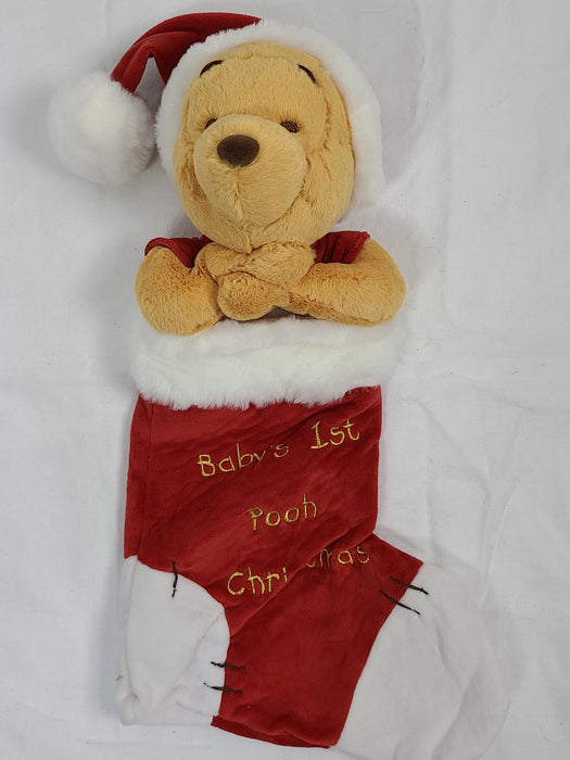 Winnie the Pooh plush stocking "Baby's First Christmas"