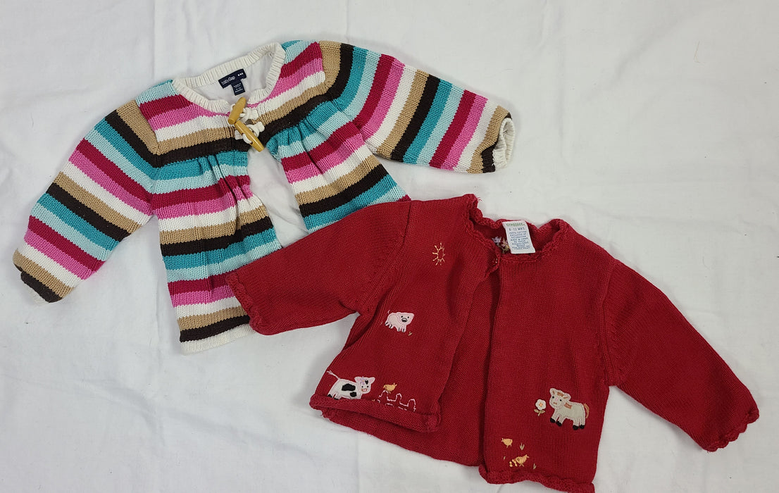 Girls sweater bundle, size 6-12 months