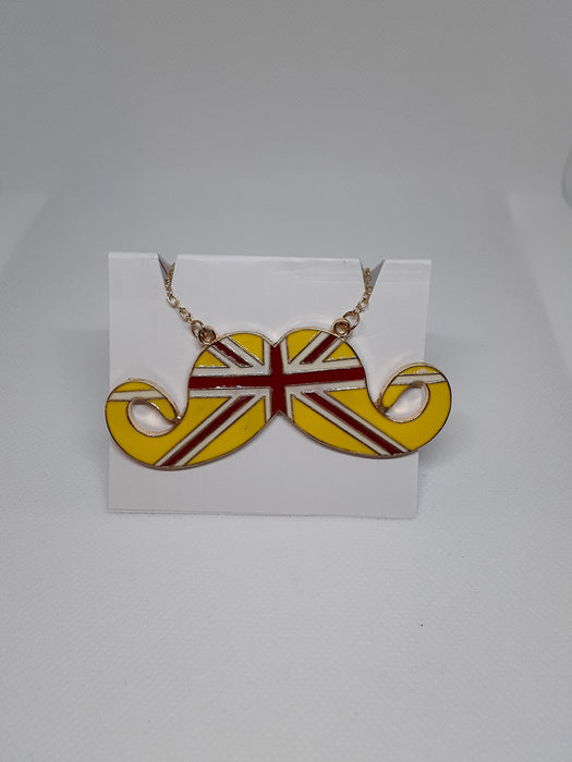 Necklace with mustache pendant set