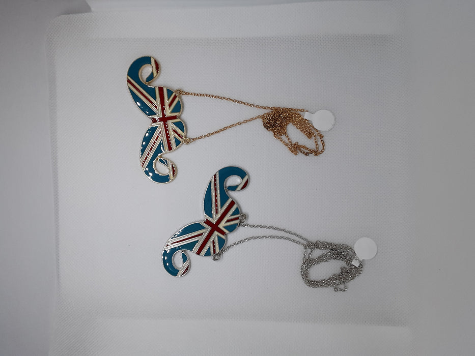 Necklace with mustache pendant set