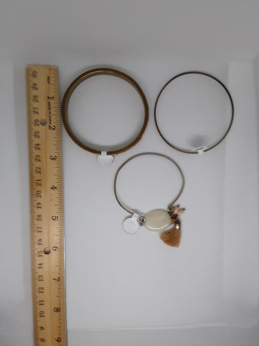 Brass tone metal bracelet bundle