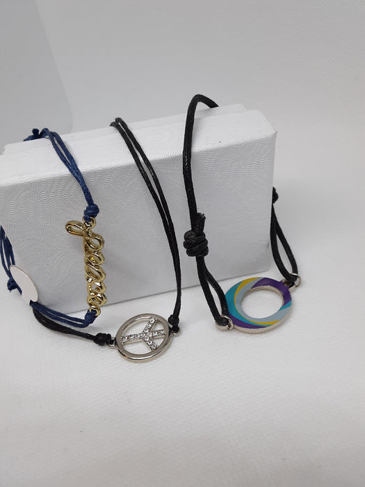 Cord bracelet and anklet bundle