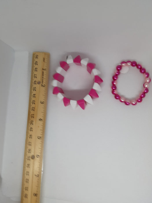 Pink stretch bracelet bundle
