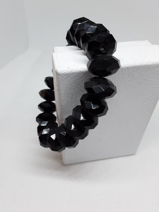 Black stretch bracelet bundle