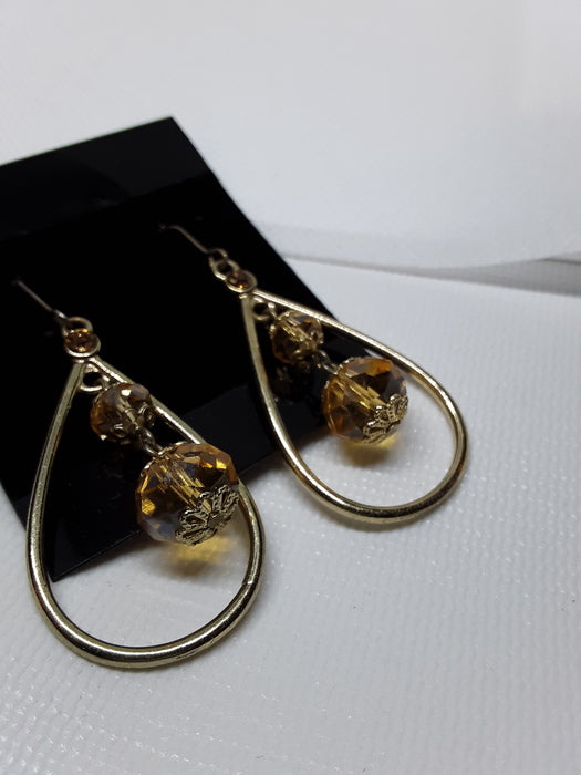 Goldtone teardrop earrings