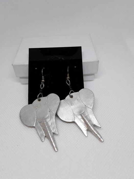 Aluminum elephant earrings