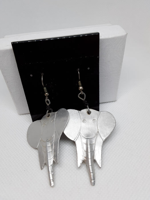Aluminum elephant earrings