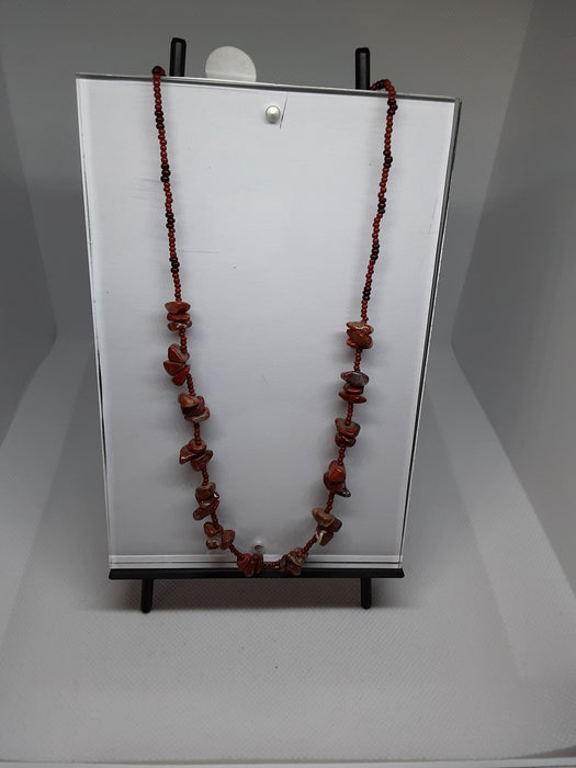 Rust stone necklace
