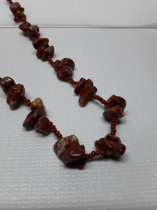 Rust stone necklace