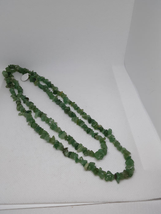 Jade green stone necklace