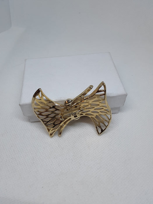 Goldtone bow brooch