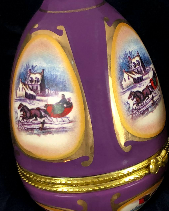 Purple Musical Winter Ornament