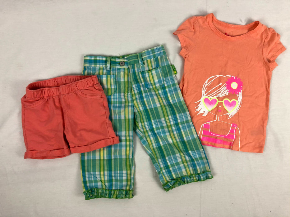 3 Piece Circo T-Shirt, Cat & Jack Shorts and Sesame Street Capris Bundle Size 3T