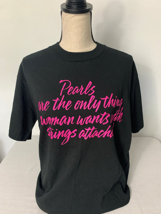 Fruit of the Loom Pearls Saying Shirt Size Large