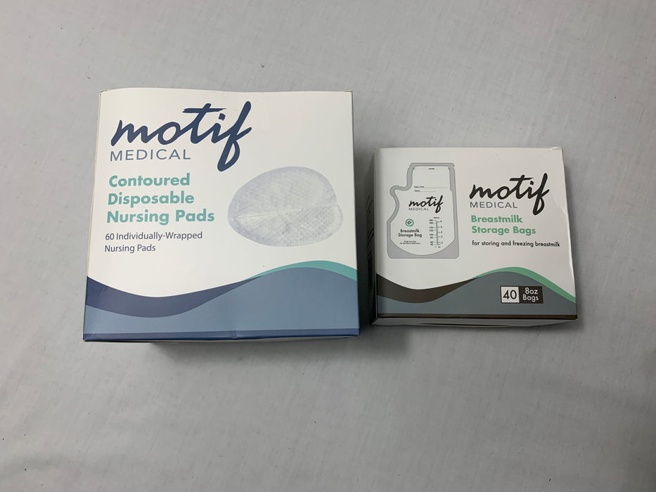 NWT Motif Breastmilk Storage Bags and Pads