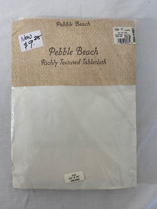 NWT Pebble Beach Richly Textured Tablecloth