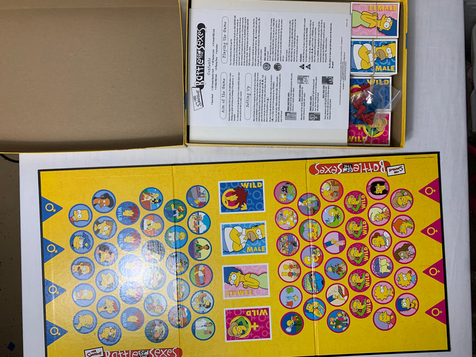 The Simpson's Battle of the Sexes Board Game