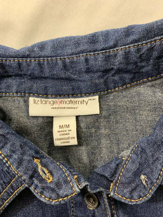 Liz Lange Maternity Jean Shirt Size Medium