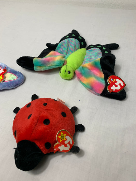 Bundle TY Beanie Babies Collection: Flitter, Lucky, Float