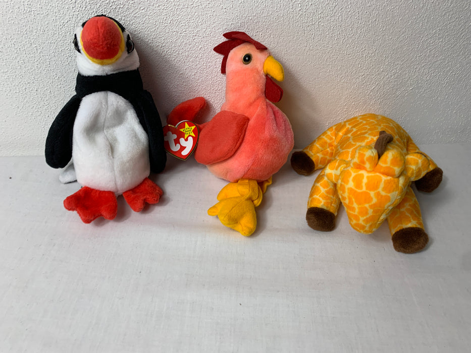 Bundle TY Beanie Babies Collection: Strut, Puffer, Unknown