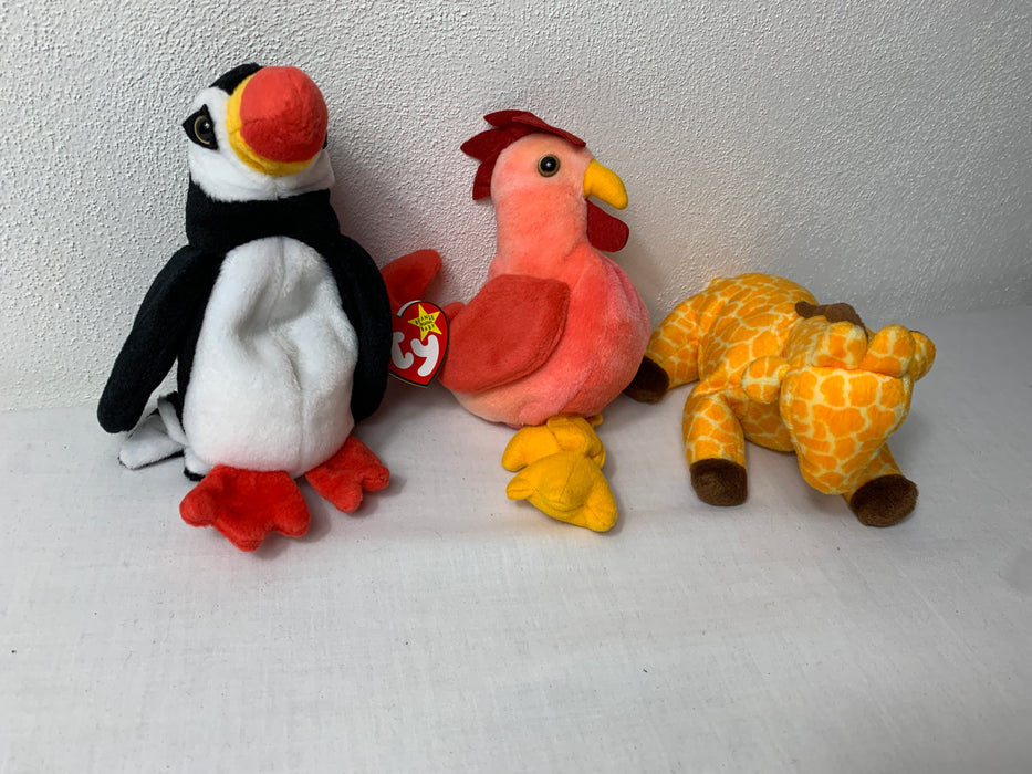 Bundle TY Beanie Babies Collection: Strut, Puffer, Unknown