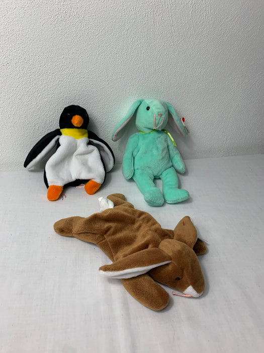 Bundle TY Beanie Babies Collection:  Waddle, Hippity, Ears