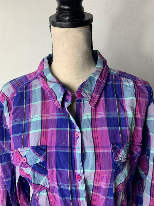 Lei Youth Colored Plaid Shirt Size XXL