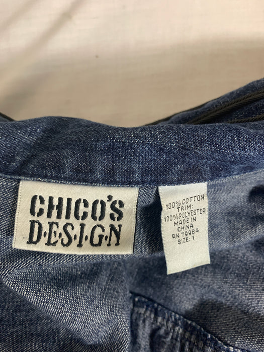 Chico's Design Jean Jacket Size 1 (Medium)