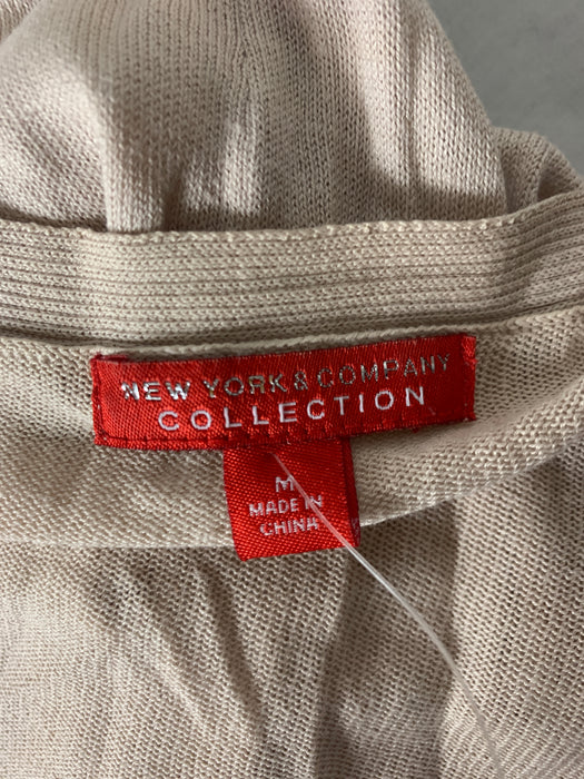 New York & Company Silk Long Cardigan Size Medium
