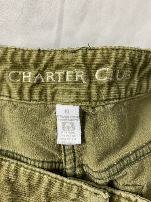Charter Club Womans Corduroy Pants Size 14