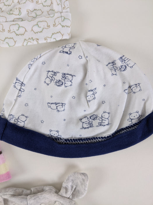 7pc. Bundle Baby Girl Hats 0-3m