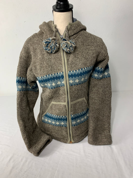 Laundromat Wool Hooded Sweater Jacket Size Medium