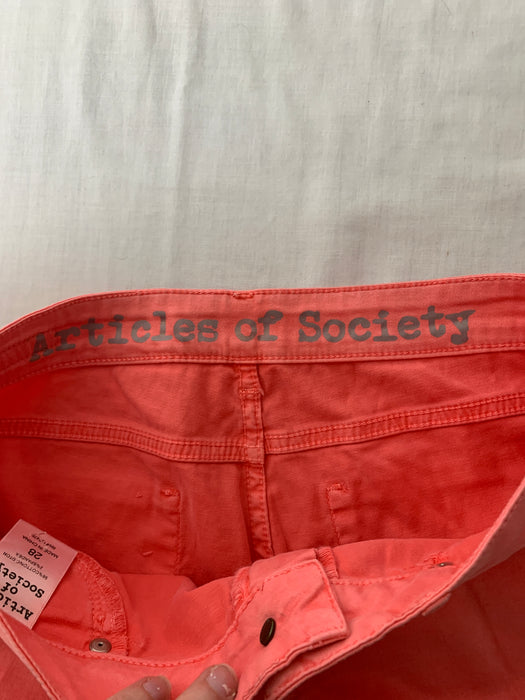 Articles of Society Coral Pants Size 28