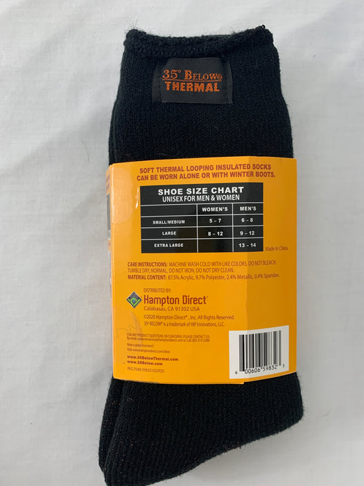 NWT 35 Degree Below Thermal Socks