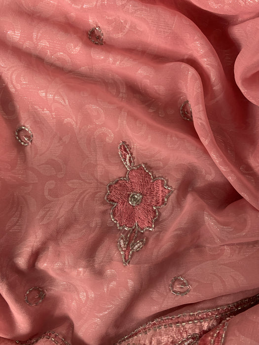Beaded Pink Sari