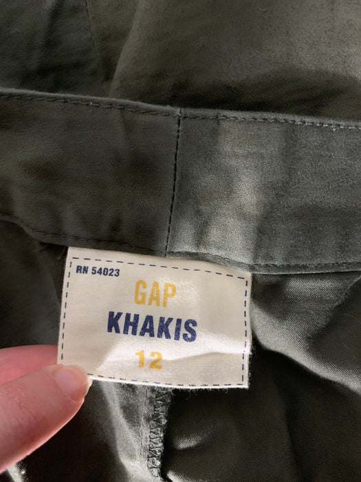  Gap Khakis Button Down Skirt Size 12