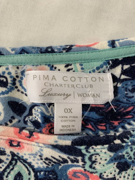 Pima Cotton Charter Club Shirt Size XL