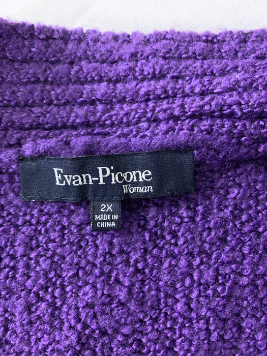 Evan-Picone Cardigan Sweater Size 2X