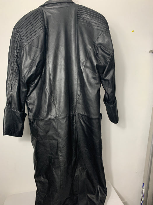 Long Leather Jacket Size Large