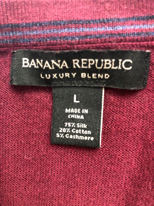 Banana Republic Mens Silk/Cashmere/Cotton Blend Sweater Size L