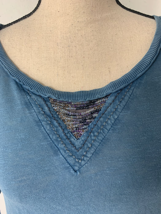 Free People Beaded Top Size Small