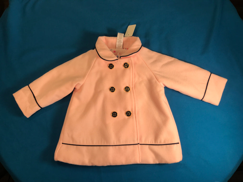 NWT Little Me Fancy Winter Pink Coat Size 12M