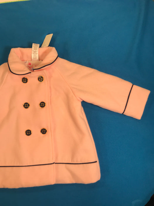 NWT Little Me Fancy Winter Pink Coat Size 12M