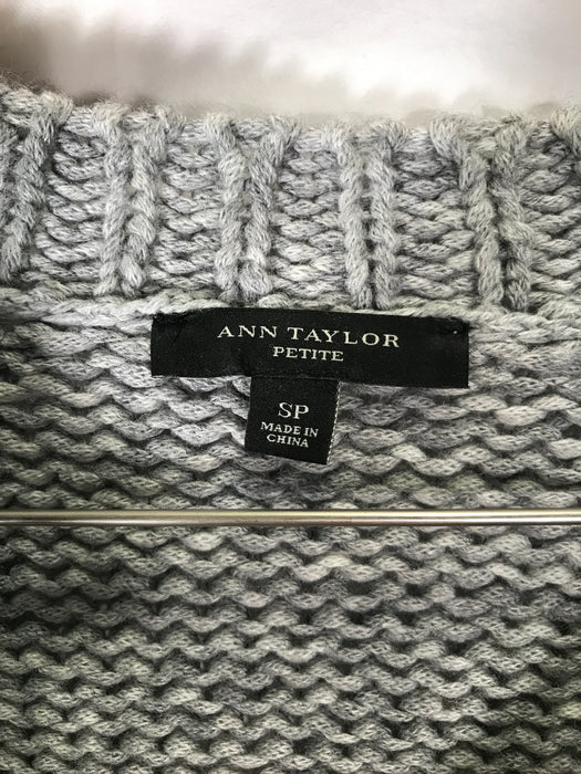 Ann Tayler Grey Woven Sweater for Women Small P