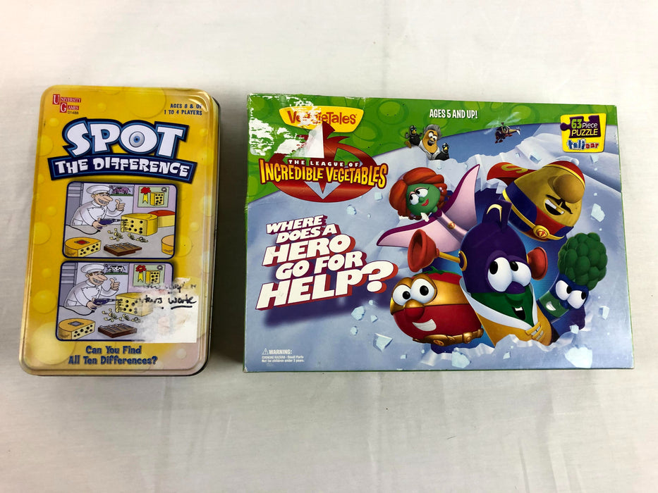 2 Piece New Puzzle and Spot the Difference Game Bundle