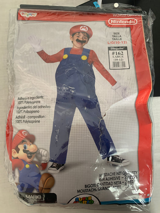 Nintendo Mario Costume Size Large 10-12