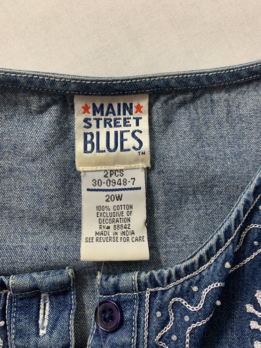 Main Street Blues Shirt Size 20W