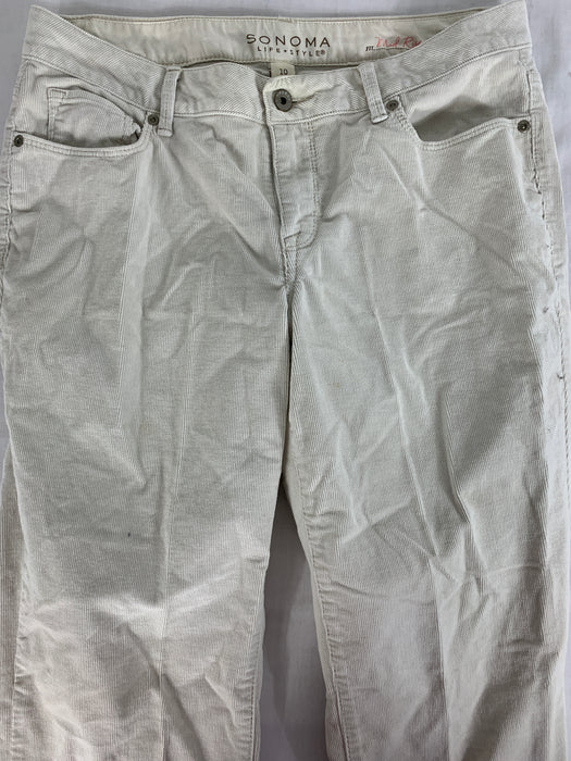 Sonoma Mid Rise Straight Corduroy Pants Size 10