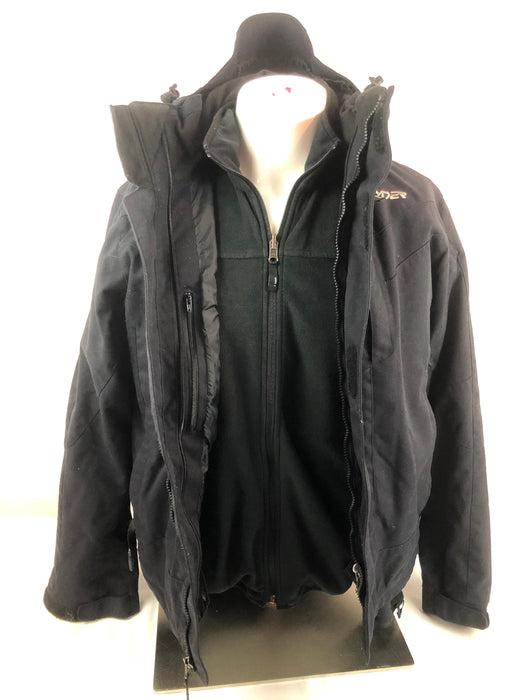 Spyder Black 2 in 1 Jacket and Coat Size M